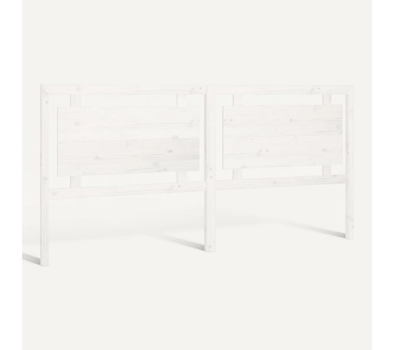 Tête De Lit Blanc 205,5x4x100 Cm Bois Massif De Pin