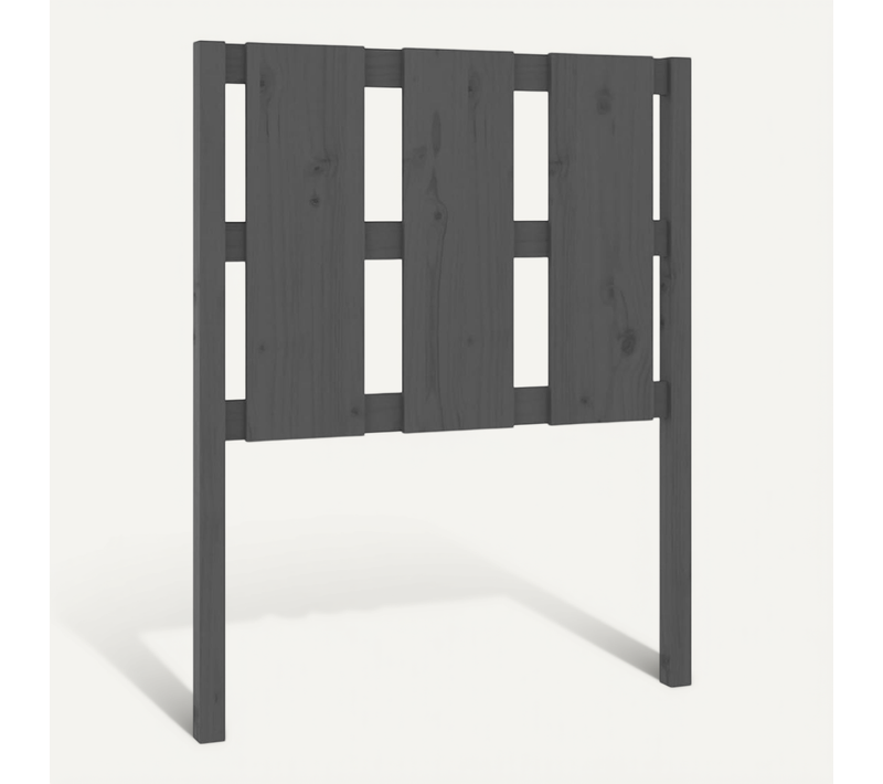 Tête De Lit Gris 80,5x4x100 Cm Bois Massif De Pin