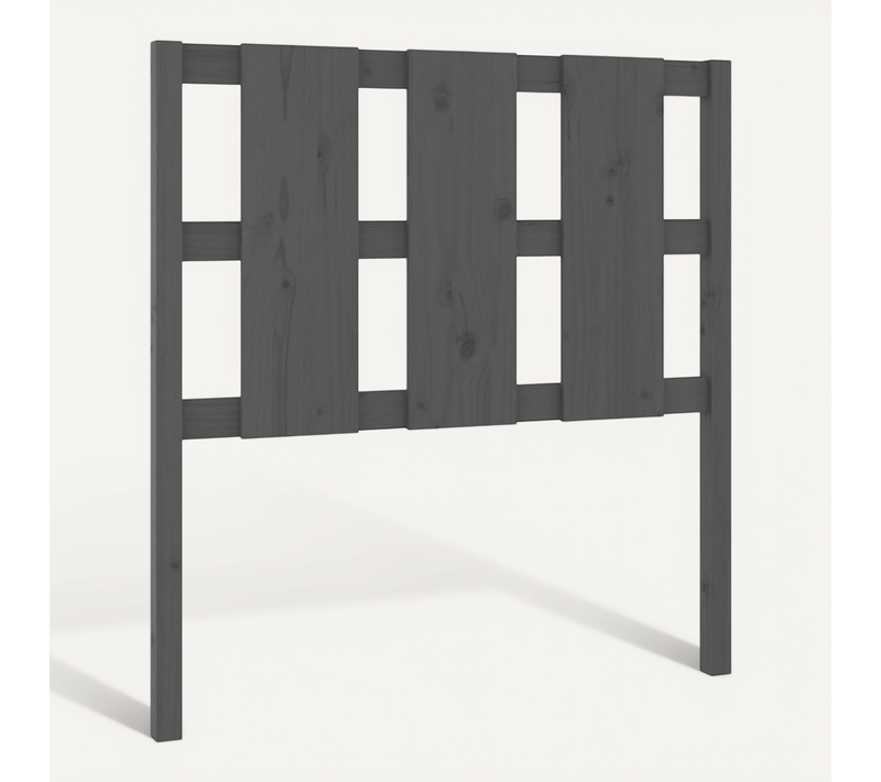 Tête De Lit Gris 95,5x4x100 Cm Bois Massif De Pin