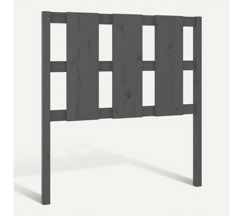 Tête De Lit Gris 105,5x4x100 Cm Bois Massif De Pin