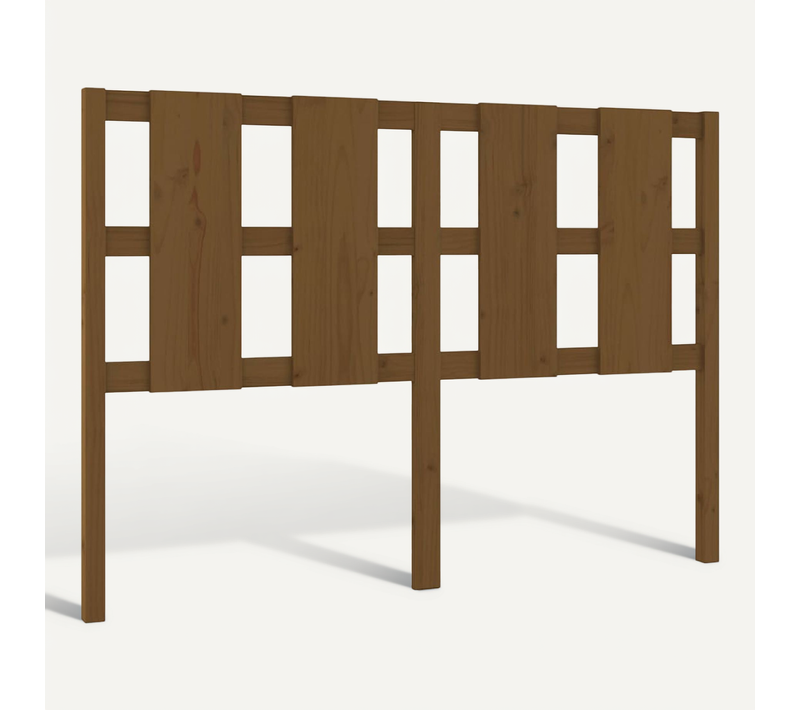 Tête De Lit Marron Miel 125,5x4x100 Cm Bois Massif De Pin