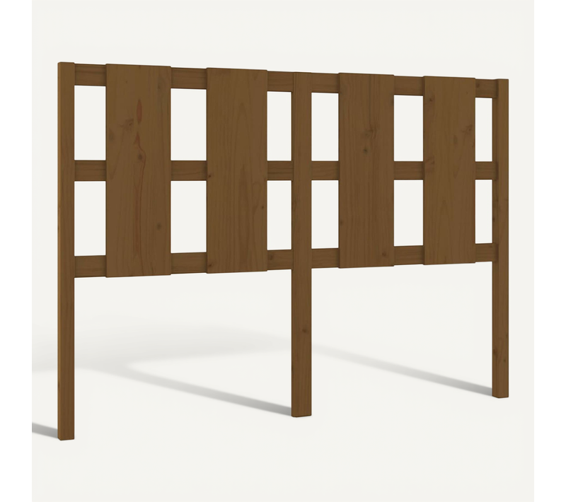 Tête De Lit Marron Miel 140,5x4x100 Cm Bois Massif De Pin