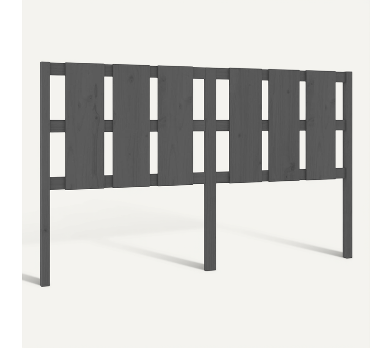 Tête De Lit Gris 165,5x4x100 Cm Bois Massif De Pin