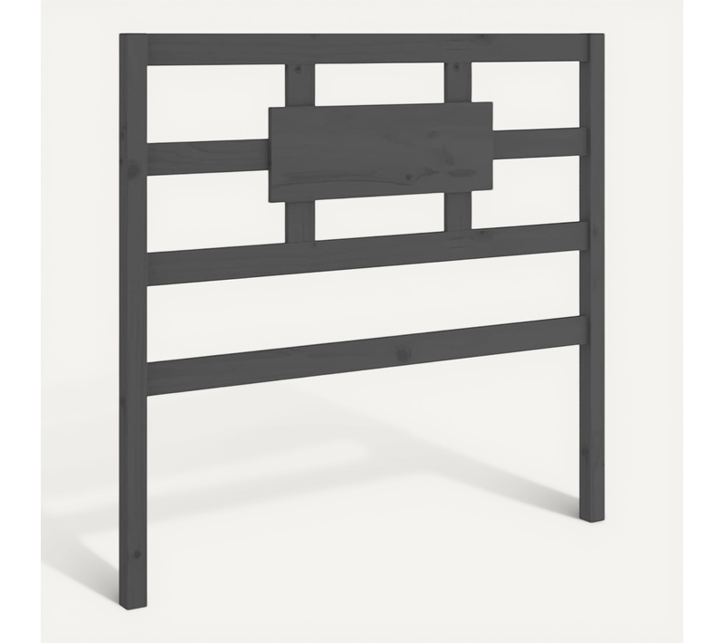 Tête De Lit Gris 95,5x4x100 Cm Bois Massif De Pin