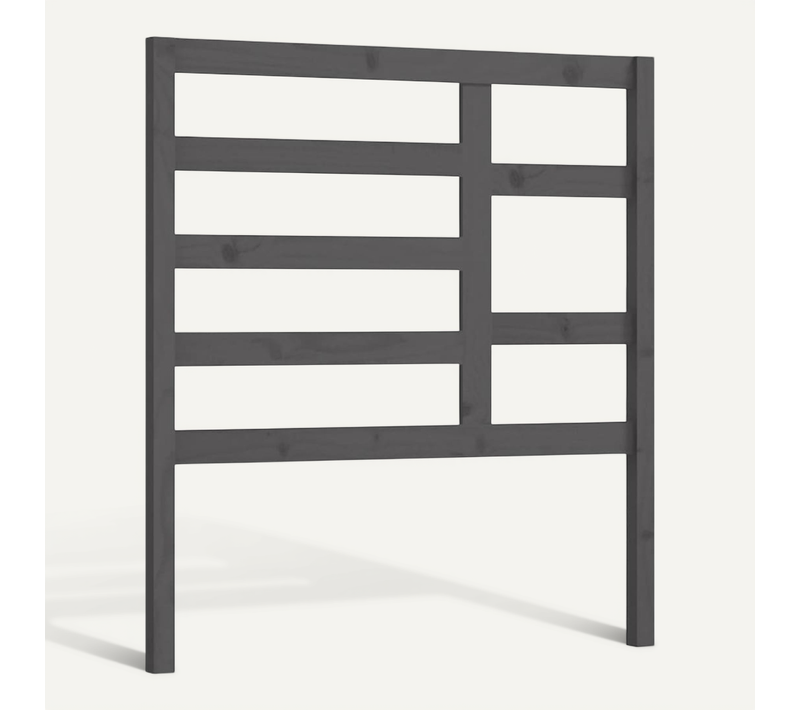 Tête De Lit Gris 96x4x104 Cm Bois Massif De Pin