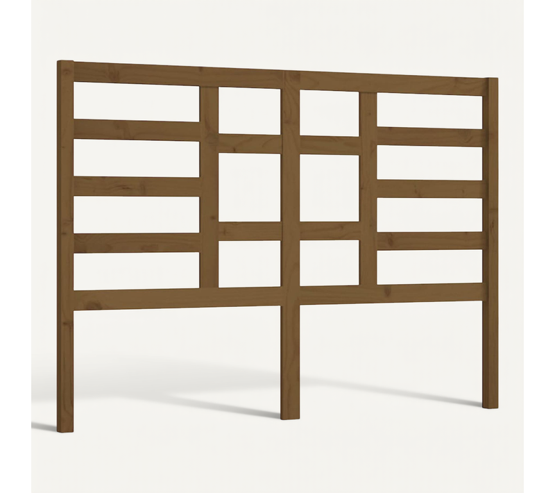 Tête De Lit Marron Miel 141x4x104 Cm Bois Massif De Pin