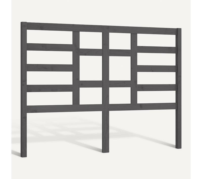 Tête De Lit Gris 146x4x104 Cm Bois Massif De Pin