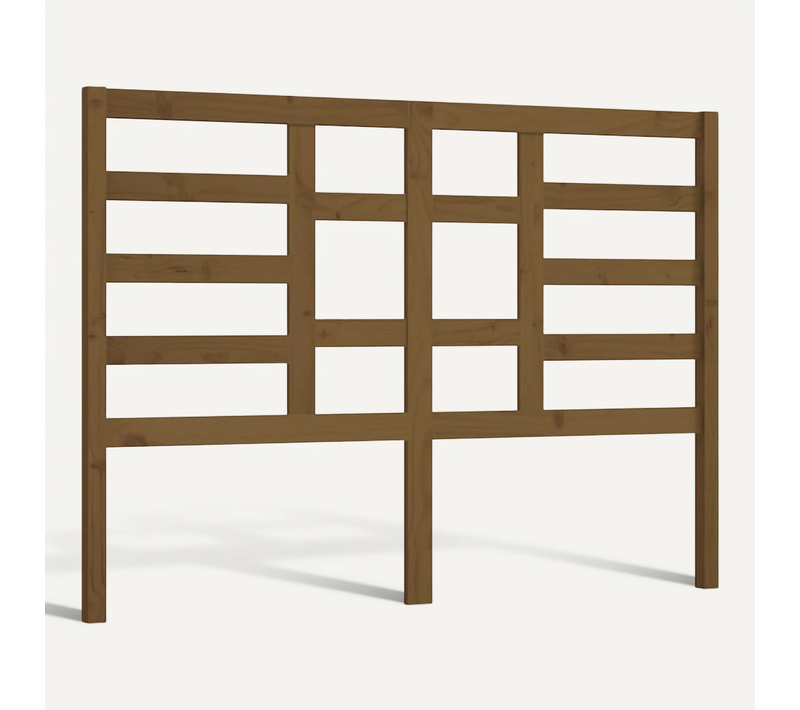 Tête De Lit Marron Miel 146x4x104 Cm Bois Massif De Pin