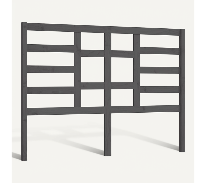 Tête De Lit Gris 156x4x104 Cm Bois Massif De Pin