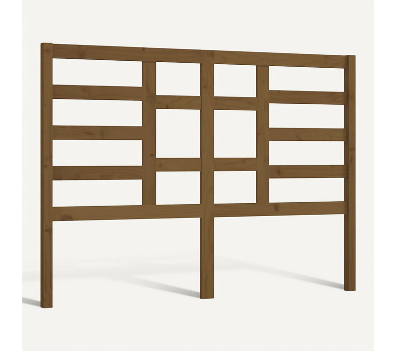 Tête De Lit Marron Miel 166x4x104 Cm Bois Massif De Pin