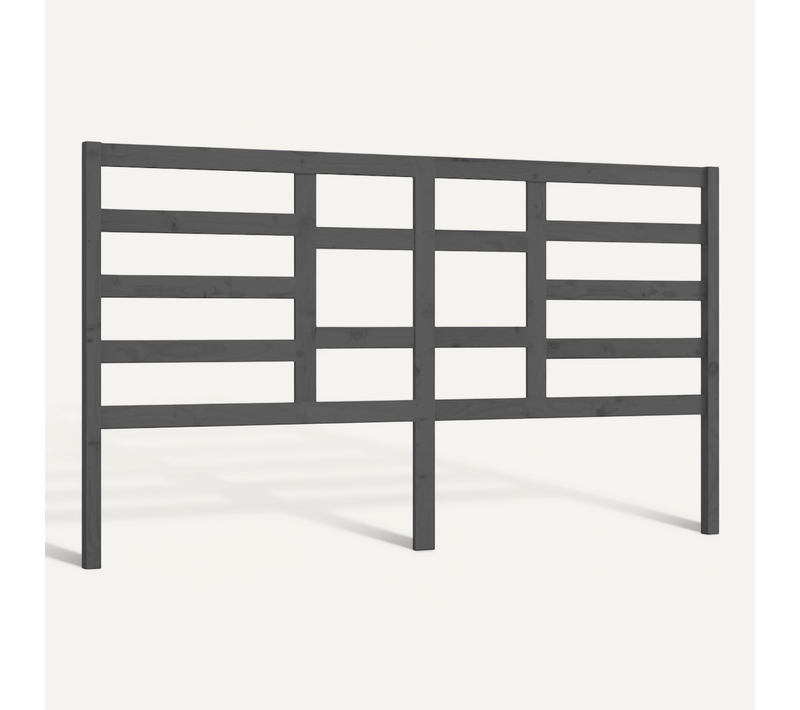 Tête De Lit Gris 186x4x104 Cm Bois Massif De Pin