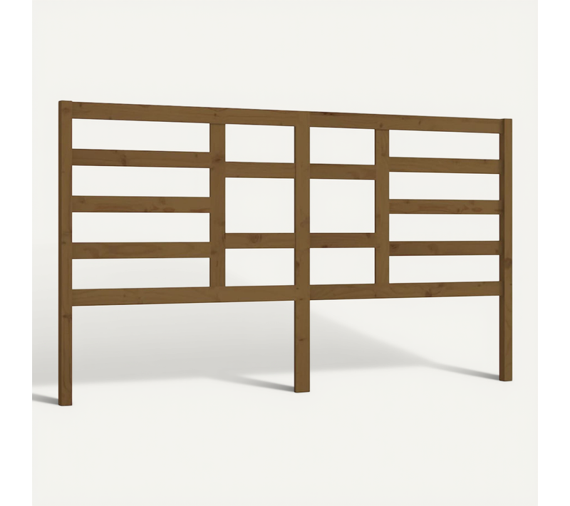 Tête De Lit Marron Miel 186x4x104 Cm Bois Massif De Pin