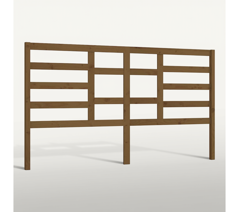 Tête De Lit Marron Miel 206x4x104 Cm Bois Massif De Pin