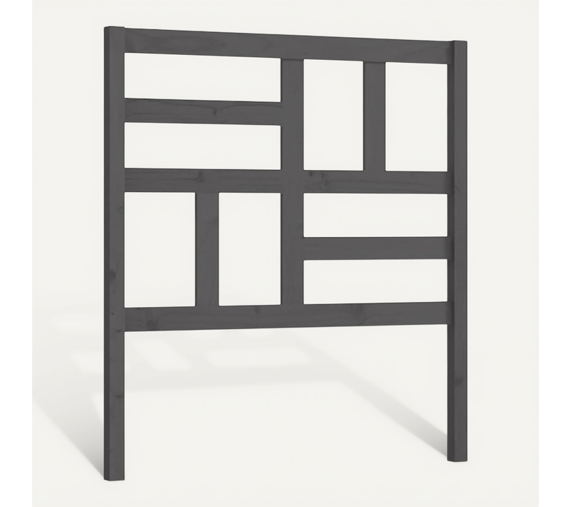 Tête De Lit Gris 81x4x104 Cm Bois Massif De Pin