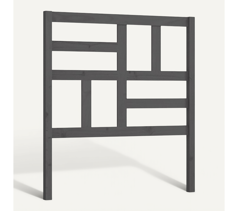 Tête De Lit Gris 96x4x104 Cm Bois Massif De Pin