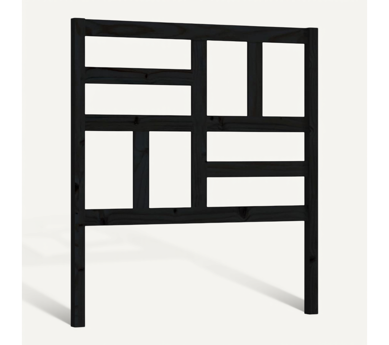 Tête De Lit Noir 96x4x104 Cm Bois Massif De Pin