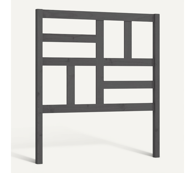 Tête De Lit Gris 106x4x104 Cm Bois Massif De Pin