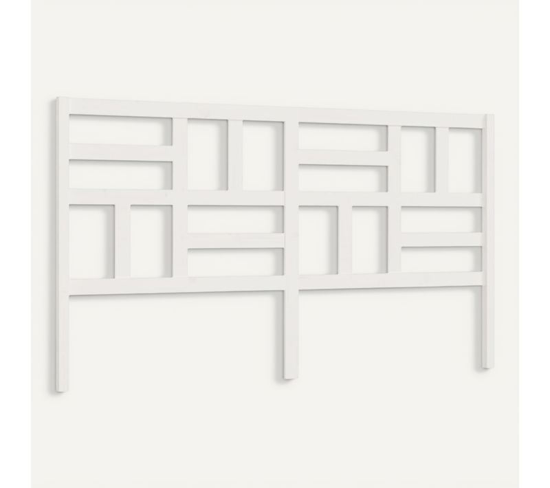 Tête De Lit Blanc 186x4x104 Cm Bois Massif De Pin