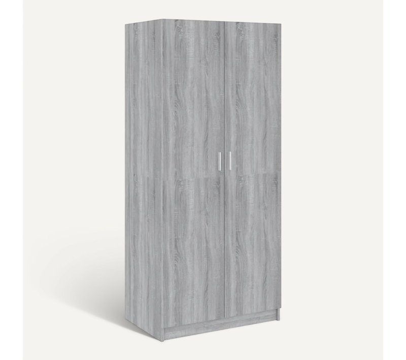 Armoire Sonoma Gris 80x52x180 Cm Bois Contreplaqué