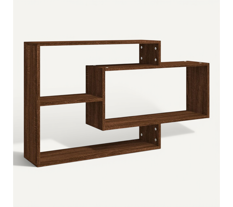 étagère Murale Chêne Marron 104x20x58,5 Cm Bois Contreplaqué