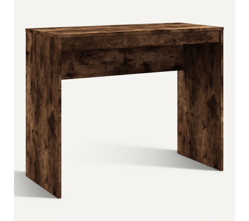 Bureau Chêne Fumé 90x40x72 Cm Bois Contreplaqué