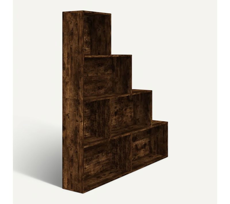 Armoire À Livres Chêne Fumé 155x24x160 Cm