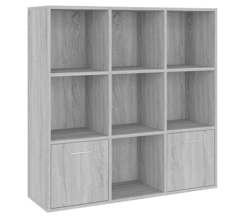 Armoire À Livres Sonoma Gris 98x30x98 Cm