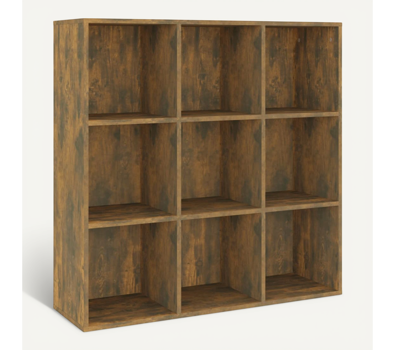 Armoire À Livres Chêne Fumé 98x29x97,5 Cm