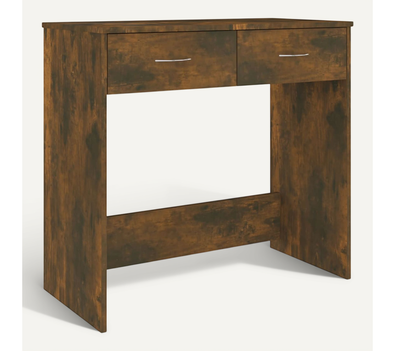Bureau Chêne Fumé 80x40x75 Cm Bois Contreplaqué