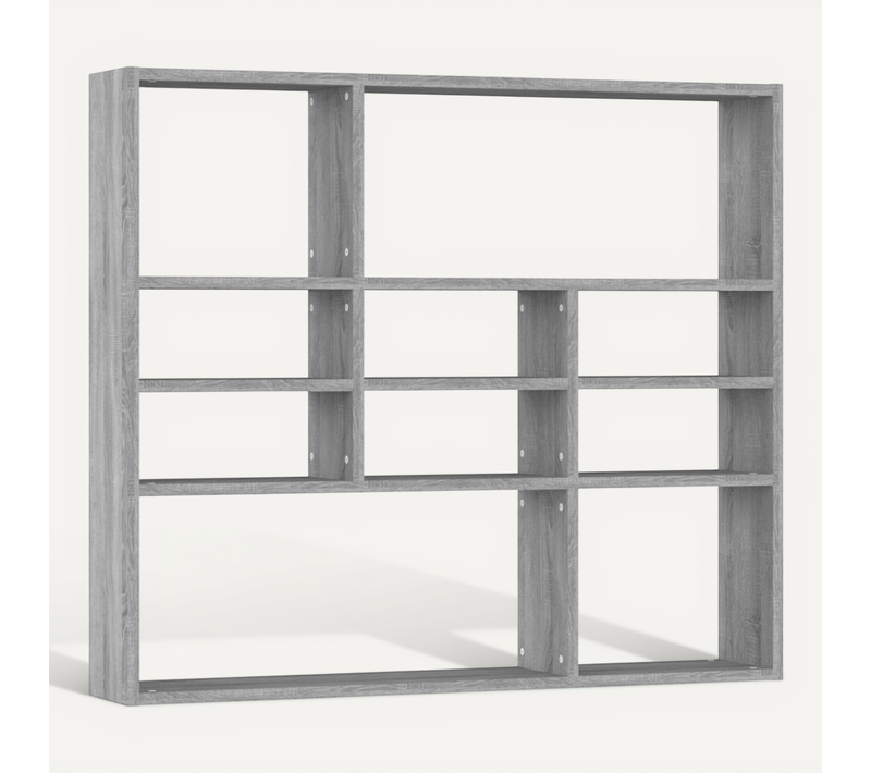 étagère Murale Sonoma Gris 90x16x78 Cm Bois Contreplaqué