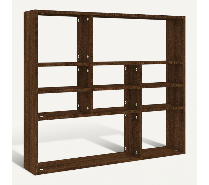 étagère Murale Chêne Marron 90x16x78 Cm Bois Contreplaqué