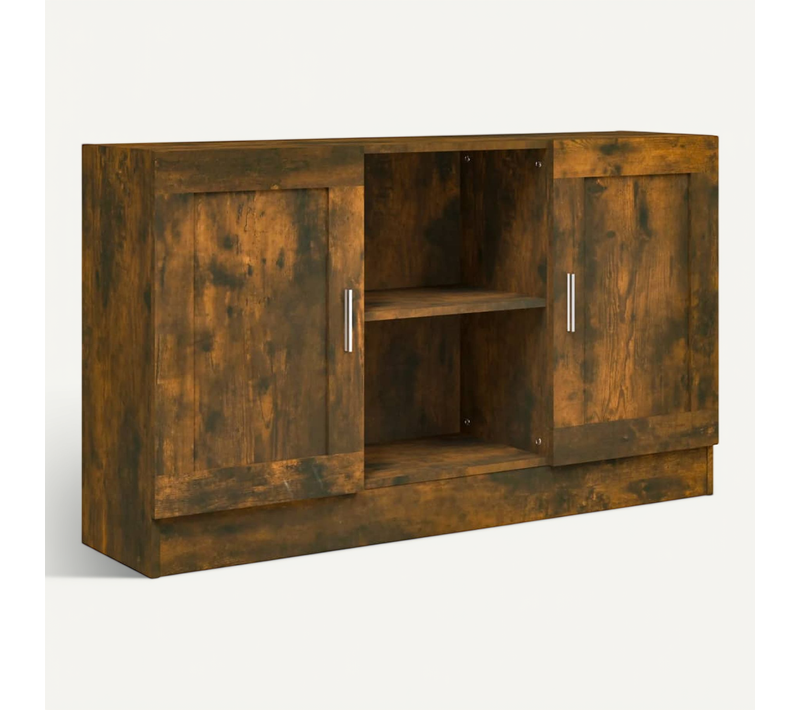 Buffet Chêne Fumé 120x30,5x70 Cm Bois Contreplaqué