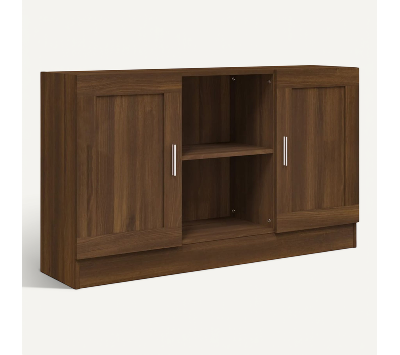 Buffet Chêne Marron 120x30,5x70 Cm Bois Contreplaqué