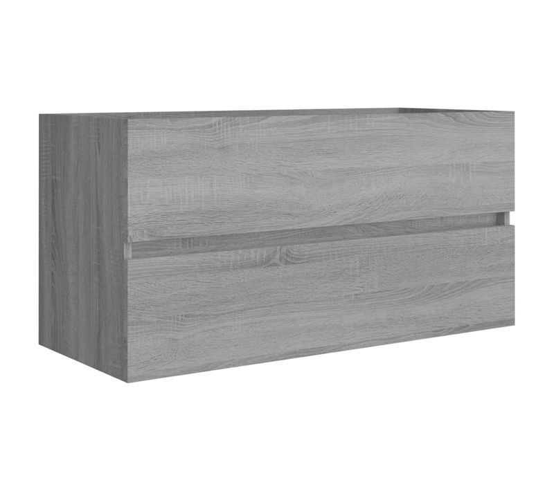 Meuble Sous-Lavabo Sonoma Gris 90x38,5x45 Cm Bois D'ingénierie
