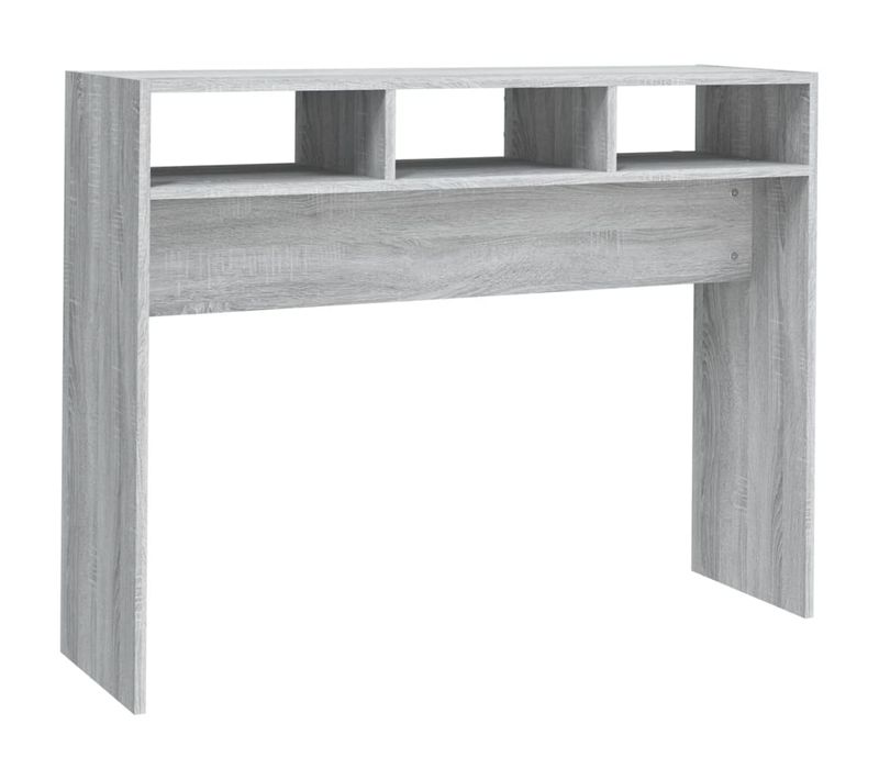 Table Console Sonoma Gris 105x30x80 Cm Bois Contreplaqué