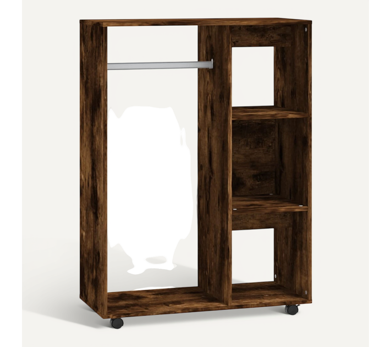 Garde-robe Chêne Fumé 80x40x110 Cm Bois Contreplaqué