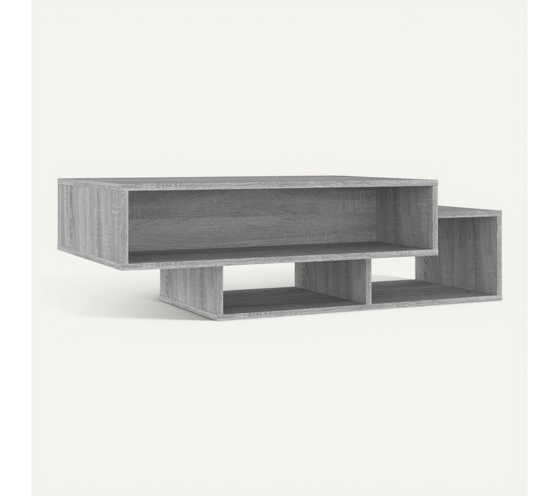 Table Basse Sonoma Gris 105x55x32 Cm Bois Contreplaqué