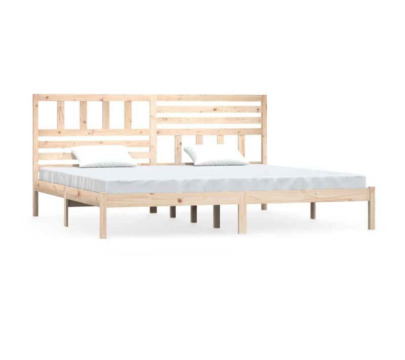 Cadre De Lit Sans Matelas Bois Massif De Pin 200x200 Cm