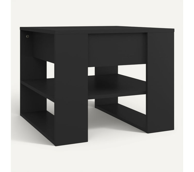 Table Basse Noir 55,5x55x45 Cm Bois Contreplaqué
