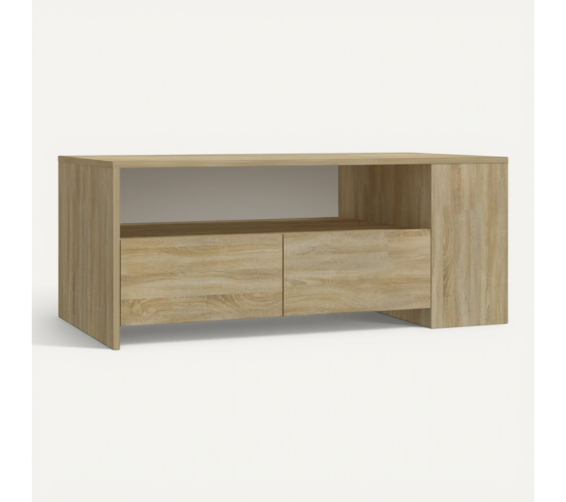 Table Basse Chêne Sonoma 102x55x42 Cm Bois Contreplaqué