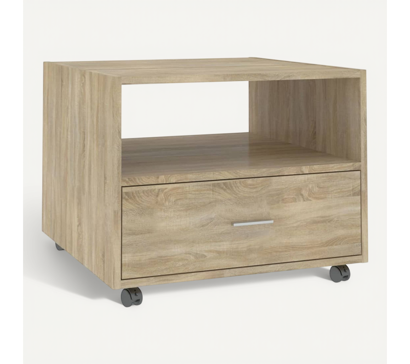 Table Basse Chêne Sonoma 55x55x40 Cm Bois Contreplaqué