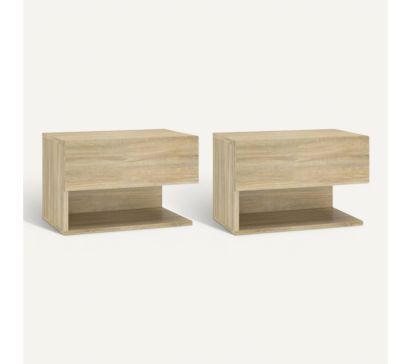 Lot De 2 Table De Chevet Murale Design Moderne Mélodie