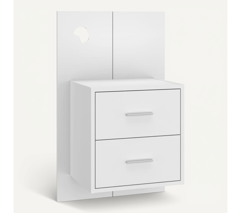 Table De Chevet Murale Blanc Brillant