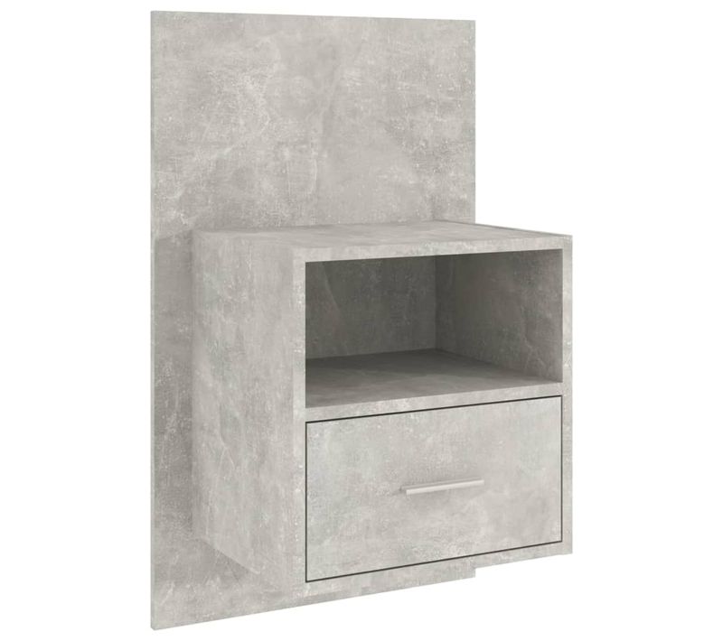 Table De Chevet Murale Gris Béton
