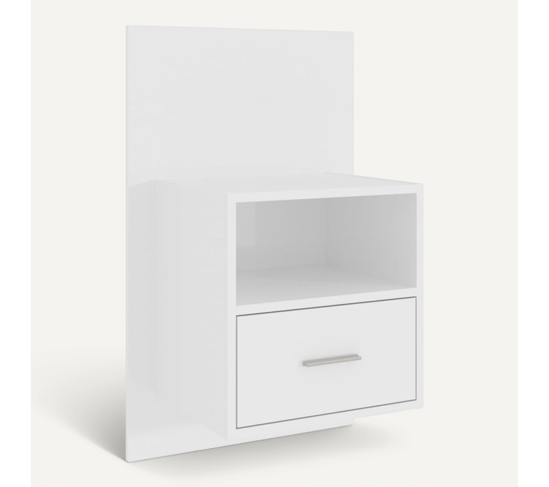 Table De Chevet Murale Blanc Brillant