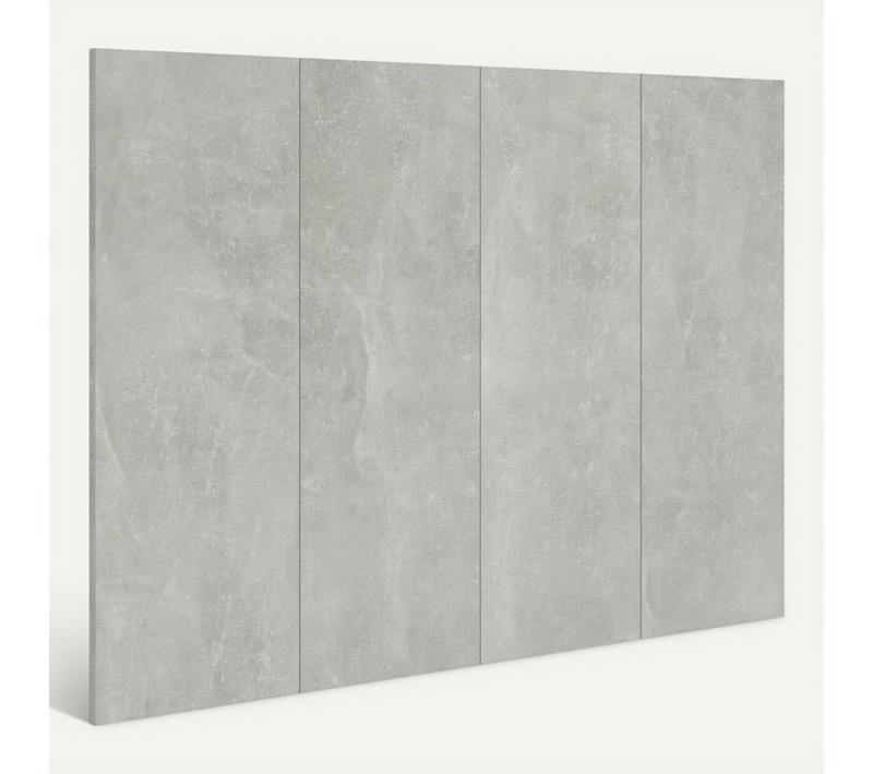 Tête De Lit Gris Béton 120x1,5x80 Cm Bois Contreplaqué