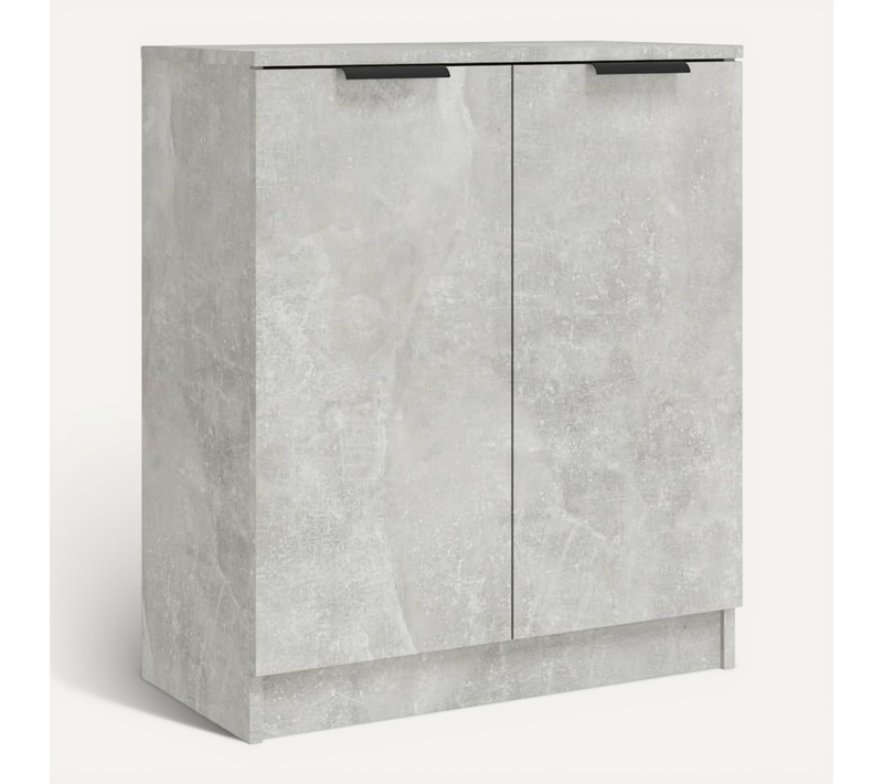 Buffet Gris Béton 60x30x70 Cm Bois Contreplaqué