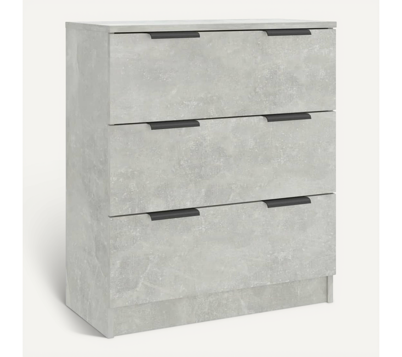 Buffet Gris Béton 60x30x70 Cm Bois Contreplaqué