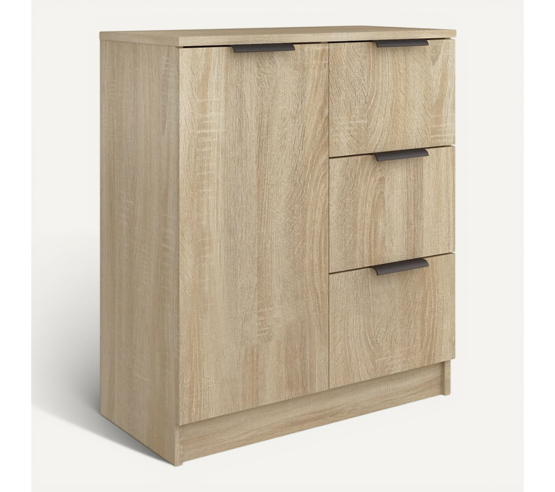 Buffet De Rangement En Chêne Sonoma 60 X 30 X 70 Cm Design Minimaliste