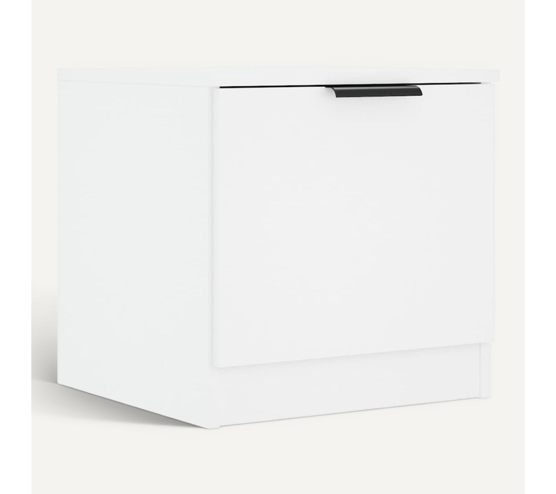 Table De Chevet Blanc 40x39x40 Cm